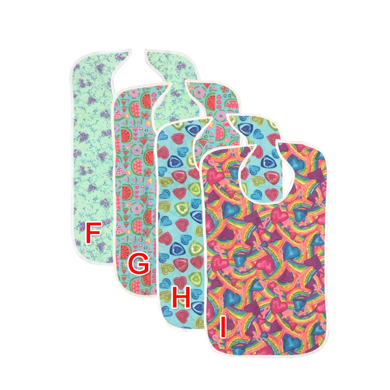 Adult Bib Quilted Bib With Vinyl BarrierAssorted Prints GROUP A