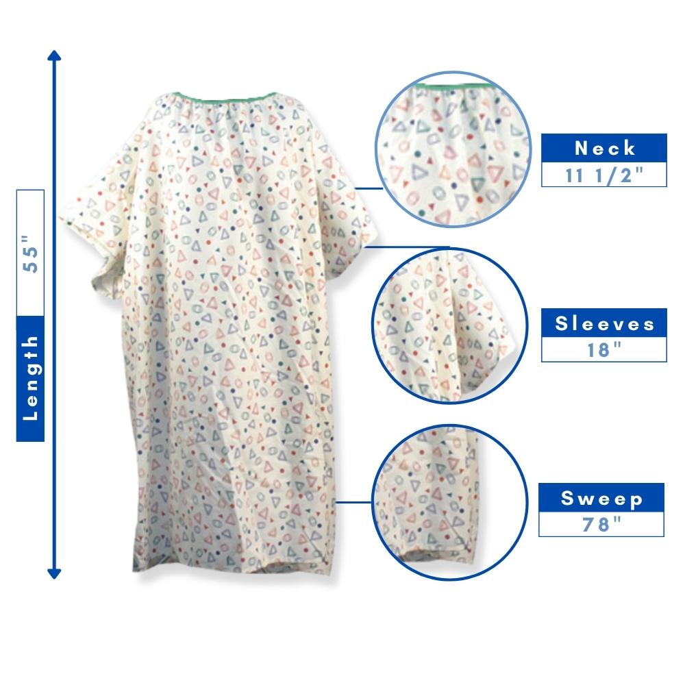 Plus Size Hospital Gown 5X (4 Colors)