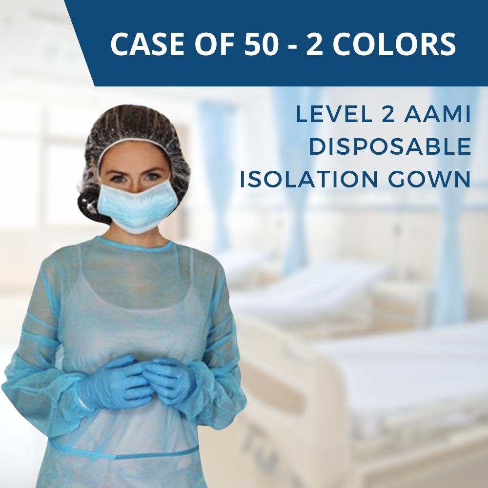 Medtecs Disposable Isolation Gowns - AAMI Level 3 Polyethylene Open-Back -  10/100 PC - Thumb-Up, Fluid Resistant Durable Comfortable PPE - CoverU  Series, Unisex Adult | Blue,100 PC : Amazon.in: Industrial & Scientific