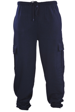 navy blue cargo sweatpants
