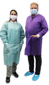 Green and purple Lab Coats
